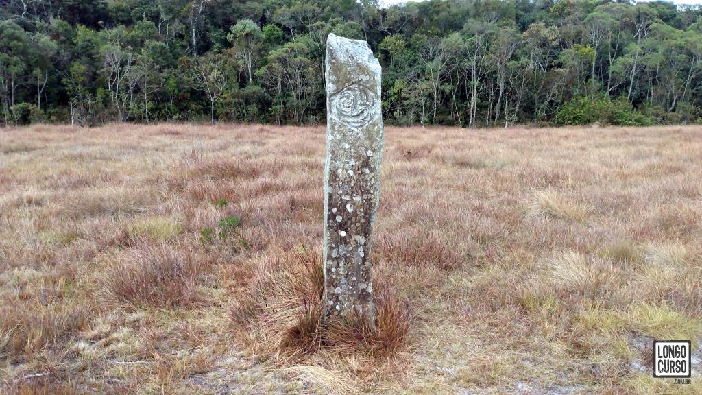 Totem de Acupuntura na Terra, na área da RPPN Serra do Papagaio – Matutu. A escultura tem cerca de 2 metros de altura.