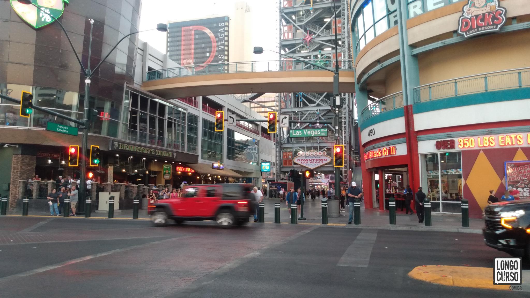 Chegando na Fremont Street
