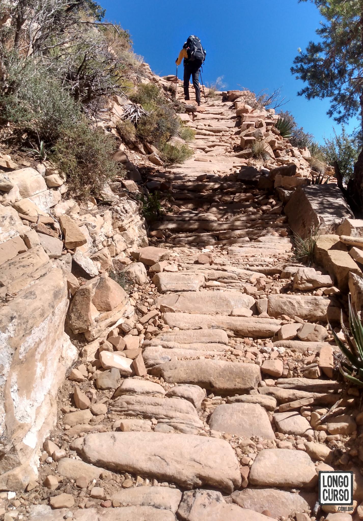 Subindo a Grand View Trail