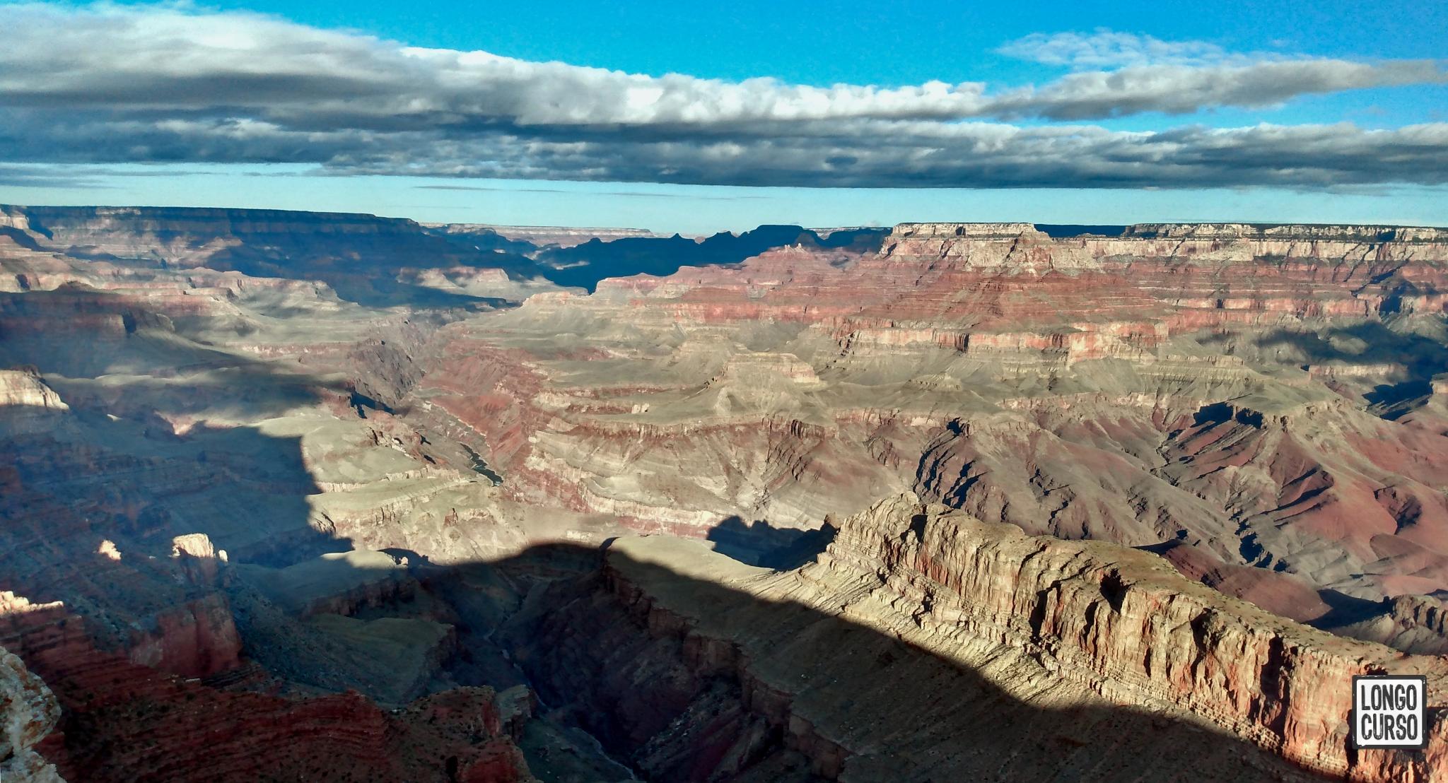 Visual do Grand Canyon a partir do Lipan Point, na manhã de início da nossa travessia