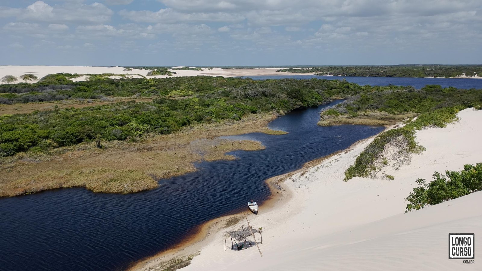 Visual da Lagoa de Betânia do topo da duna final