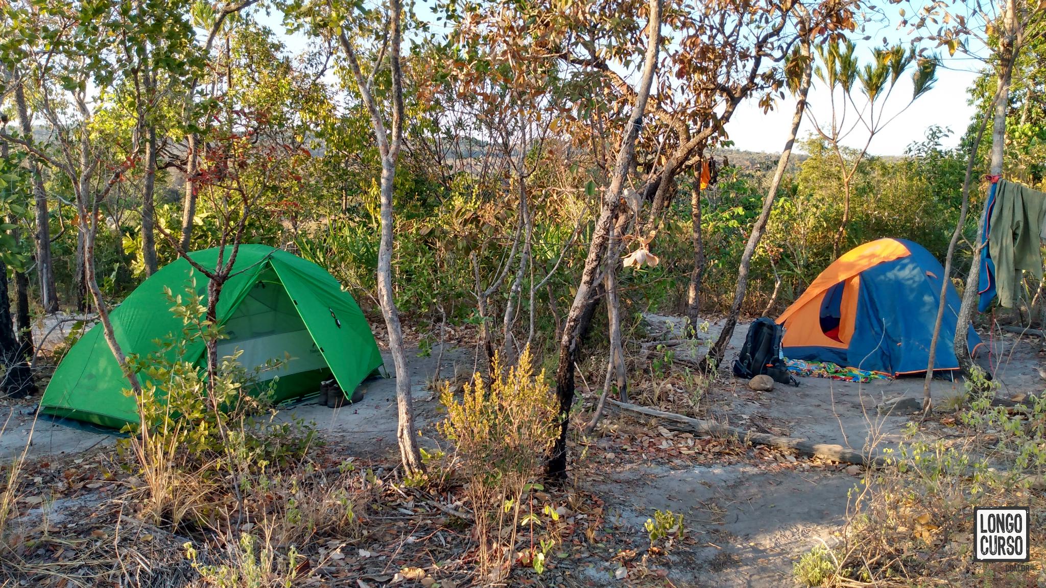Nosso acampamento próximo às Sete Quedas
